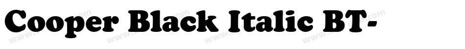Cooper Black Italic BT字体转换